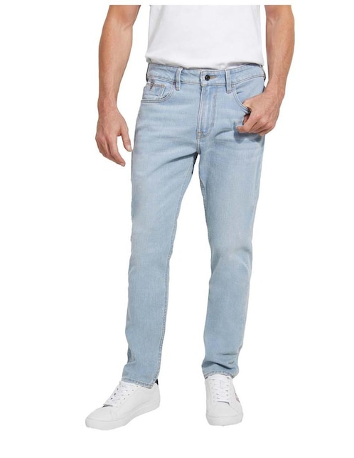 Jeans straight lavado claro para hombre 1