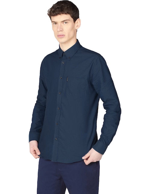 Camisa casual Ben Sherman de algodón manga larga para hombre