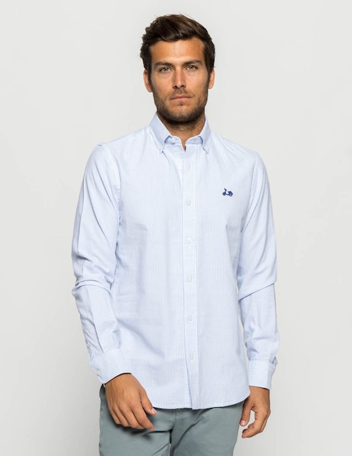 Camisa casual Scotta de algodón manga larga para hombre