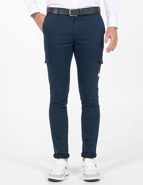 Pantalón slim El Pulpo de algodón para hombre