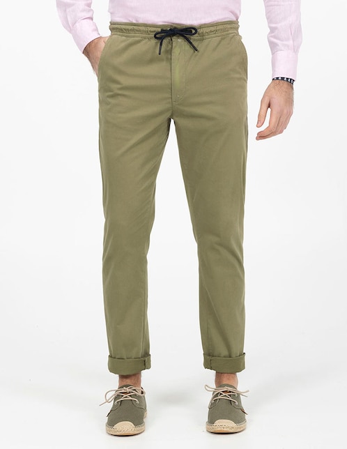 Pantalón slim El Pulpo de algodón para hombre