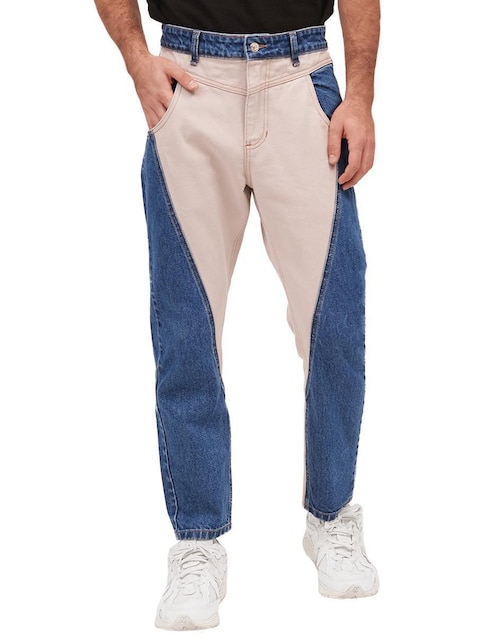 Jeans slim lavado claro para hombre 1