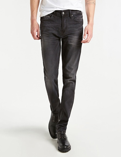 Jeans slim deslavado para hombre 1