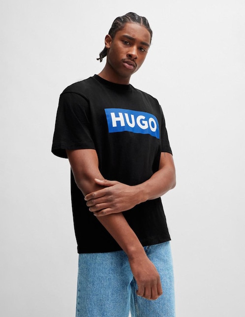 Playera HUGO BLUE cuello redondo unisex