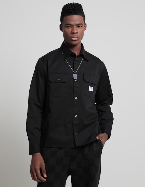 Camisa casual HUGO BLUE de algodón manga larga para hombre