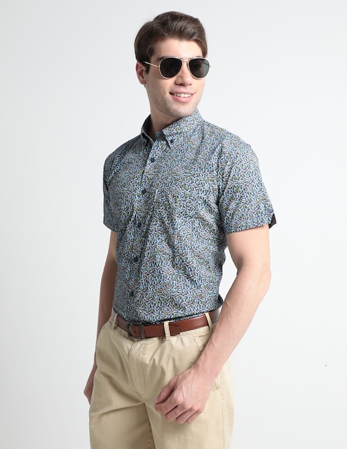 Camisa casual Ben Sherman de algodón manga corta para hombre