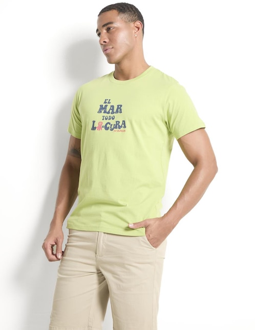 Playera cuello redondo para hombre
