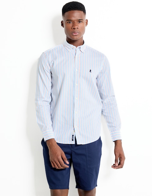 Camisa casual de algodón manga larga para hombre 1