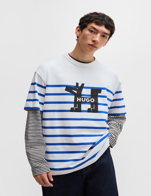 Playera HUGO BLUE cuello redondo para hombre