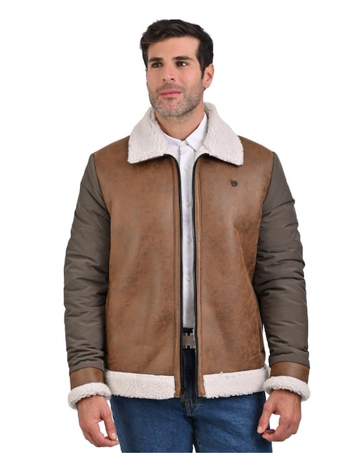 Chamarra casual Perry Ellis con bolsillos para hombre