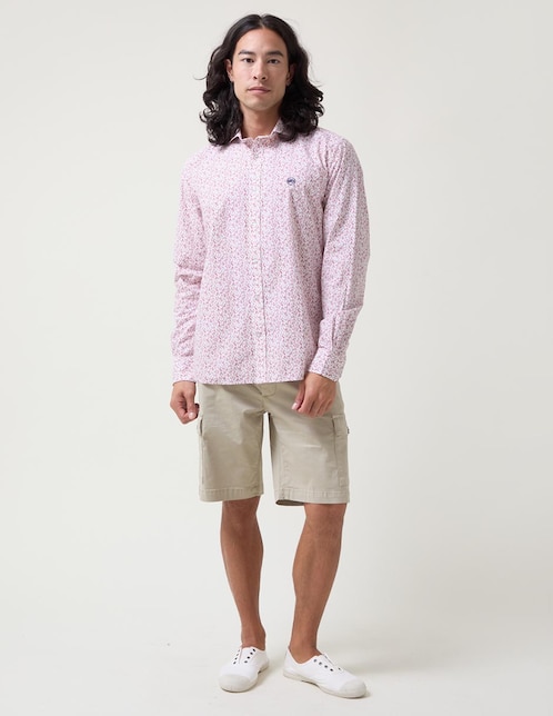 Camisa casual manga larga para hombre 1