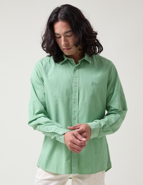 Camisa casual Altonadock de algodón manga larga para hombre