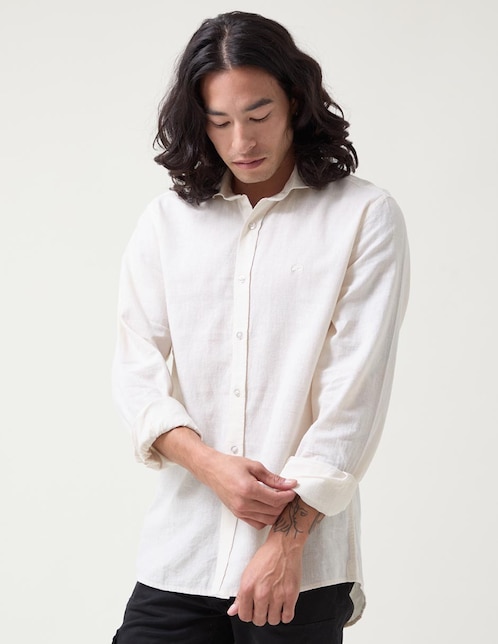 Camisa casual Altonadock manga larga para hombre
