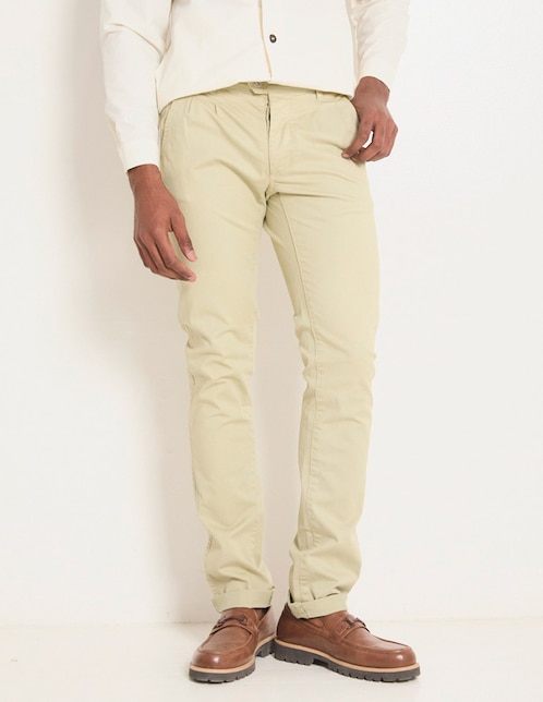 Pantalón slim de algodón para hombre 1