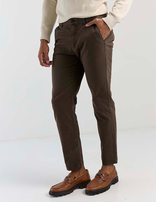 Pantalón casual chino slim Elemento Uomo de algodón para hombre