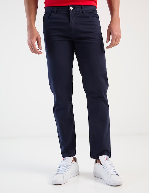 Pantalón chino slim de algodón para hombre 1
