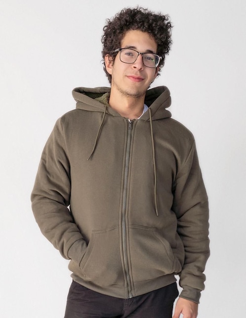 Chamarra casual con capucha para hombre 1