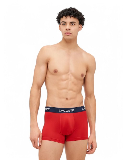 Set bóxer trunk Lacoste de algodón para hombre 3 piezas