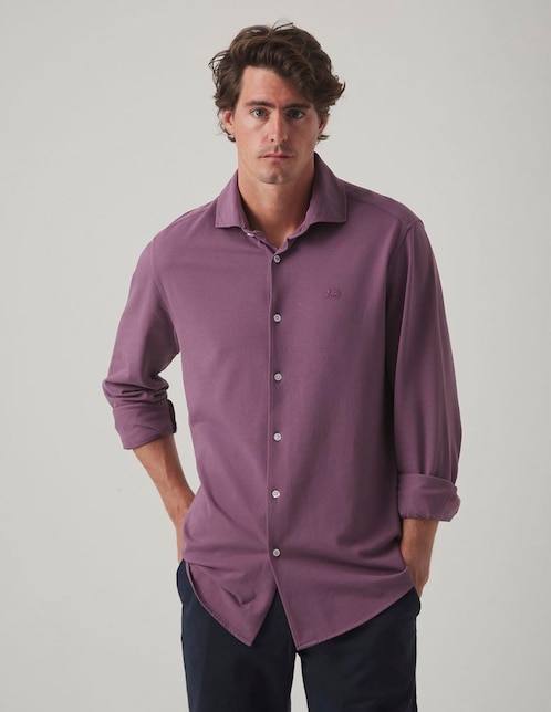 Camisa casual Scotta manga larga para hombre