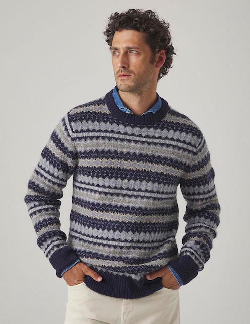 Suéter cuello redondo para hombre 1