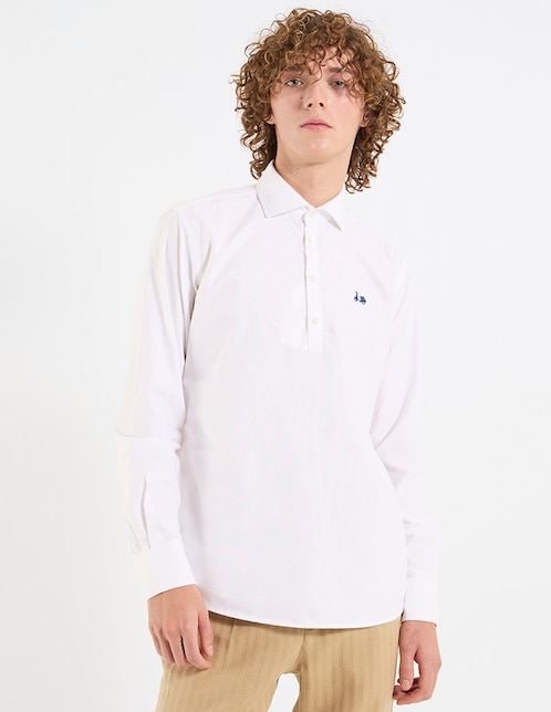 Camisa business casual Scotta de algodón manga larga para hombre