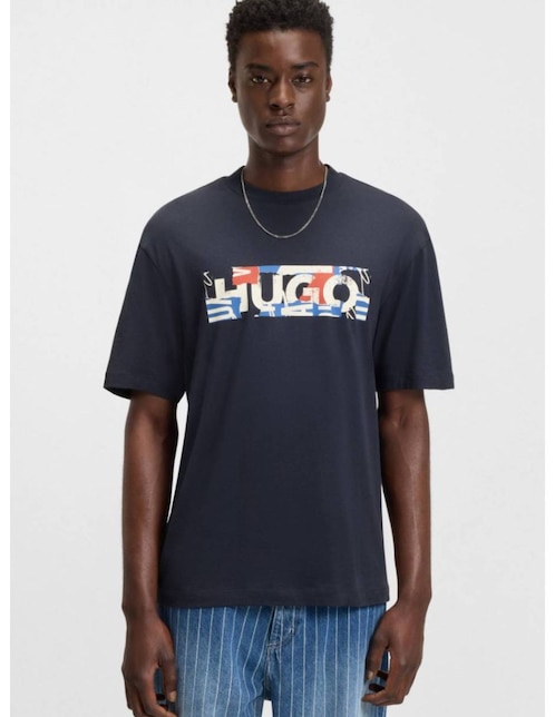 Playera Hugo Blue w25 cuello redondo para hombre