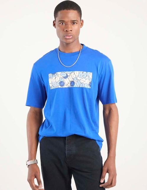 Playera Hugo Blue cuello redondo para hombre