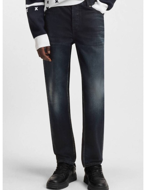 Jeans straight Hugo Blue 50541586 405 Brody 10 lavado medio para hombre