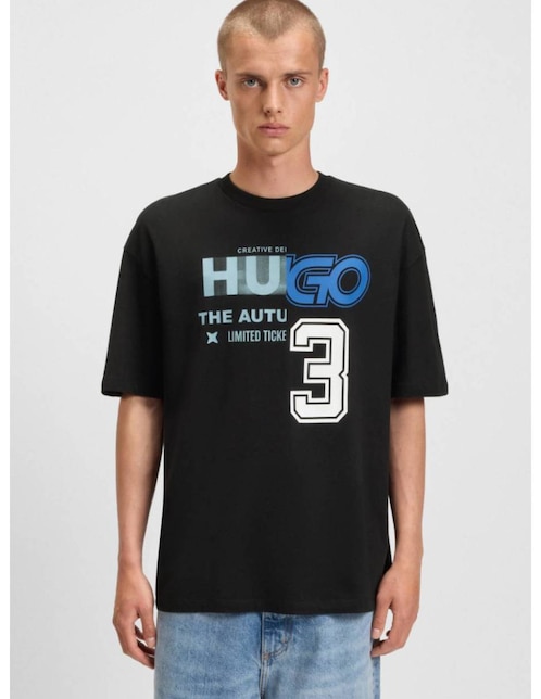 Playera Hugo blue w25 cuello redondo para hombre