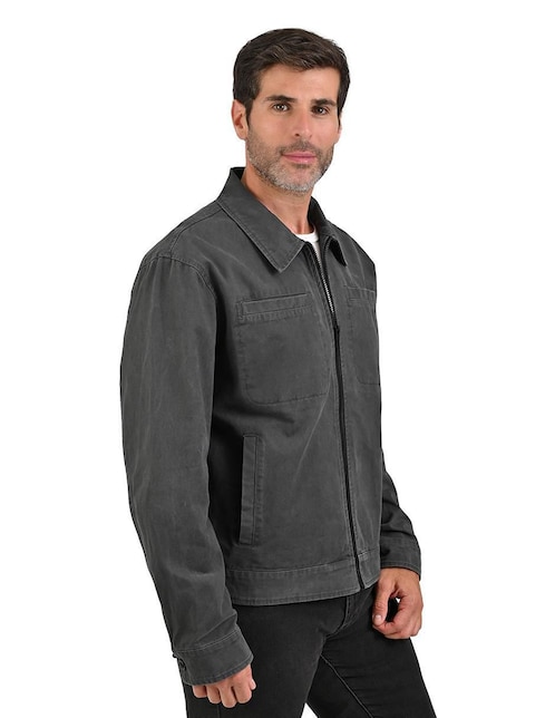 PERRY ELLIS PORTFOLIO Chamarra denim Perry Ellis Portfolio con bolsillos para hombre