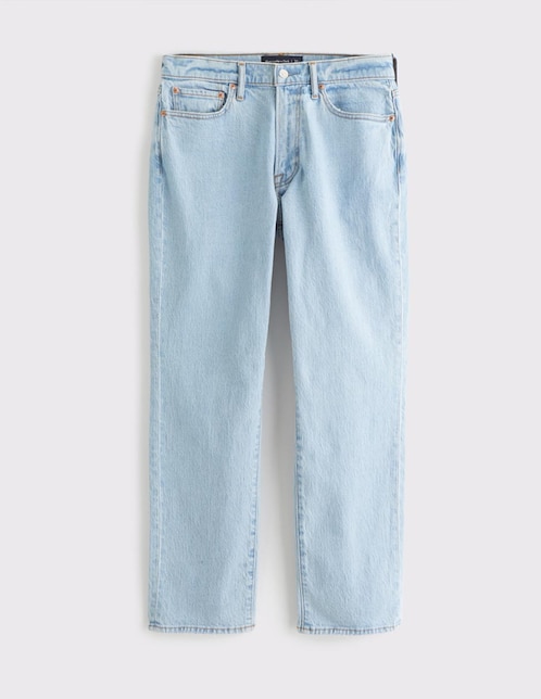 Jeans straight Abercrombie & Fitch KI131-5137-280 lavado claro para hombre