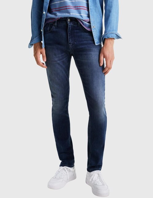 TOMMY JEANS Jeans slim Tommy Jeans DM0DM20550-1BK lavado desgastado para hombre