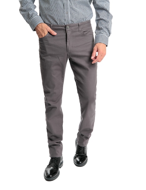 Pantalón slim de algodón para hombre 1