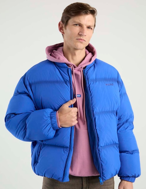 Chamarra acolchada Hugo Blue con bolsillos para hombre