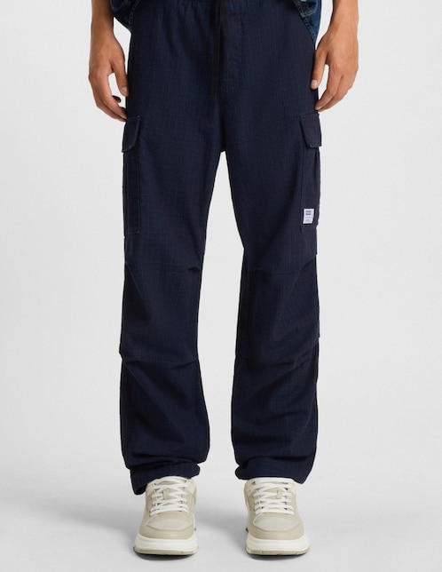 Pants regular Hugo blue con elástico para hombre