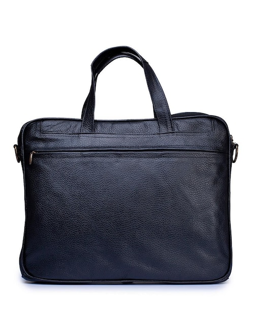 Maletín Castelli Leather Authentic de cuero con compartimiento para laptop 16 pulgadas