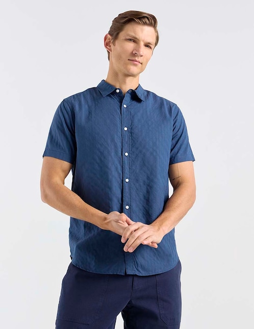 Camisa casual manga corta para hombre 1