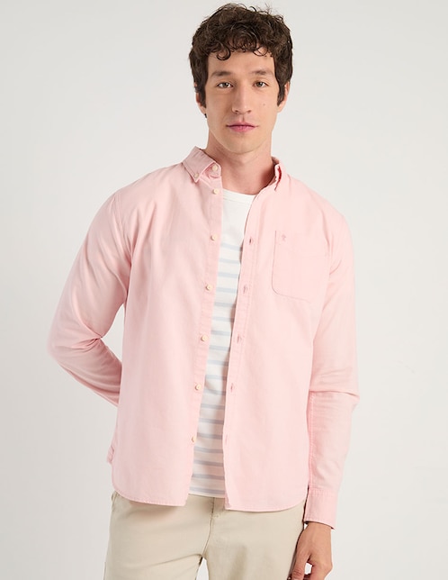Sobrecamisa casual manga larga para hombre