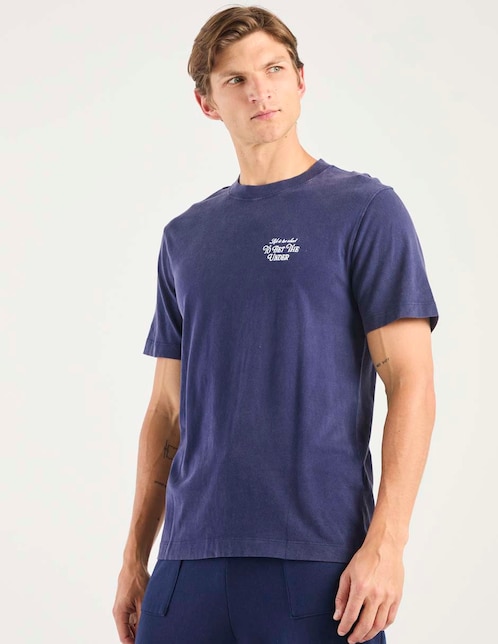 PLAYERA ABERCROMBIE, XCH, AZUL MARINO