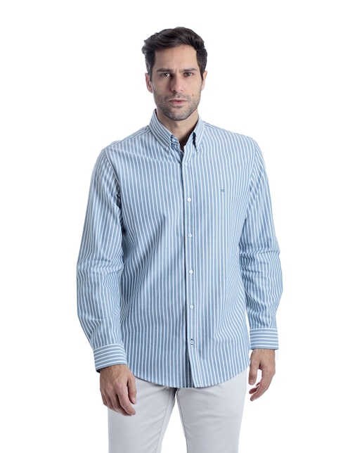 Camisa casual Kenneth Cole de algodón manga larga para hombre