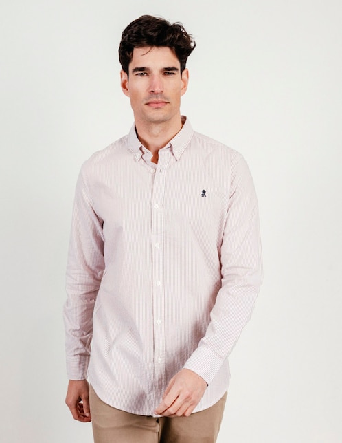 Camisa casual El Pulpo manga larga para hombre