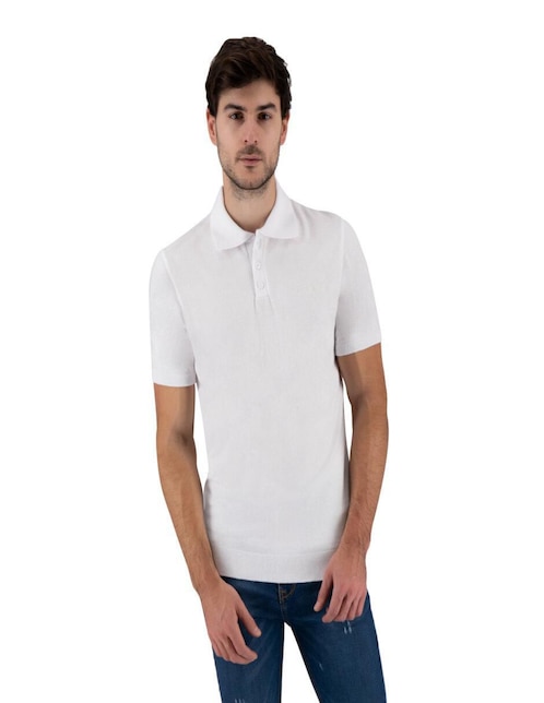 Playera tipo polo Pierre Cardin tejido de punto plano para hombre
