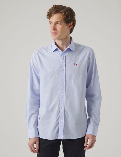 Camisa casual Scotta de algodón manga larga para hombre