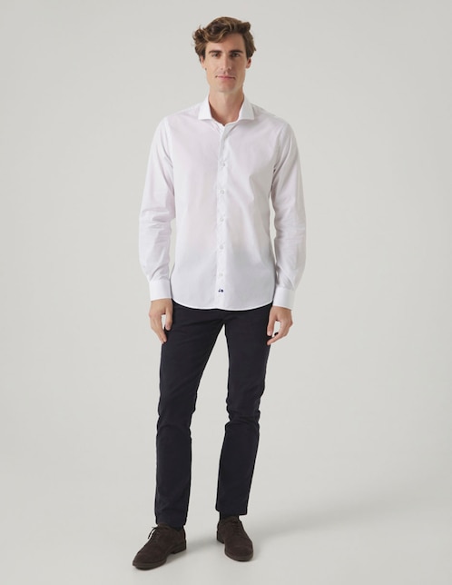 Camisa casual de algodón manga larga para hombre 1