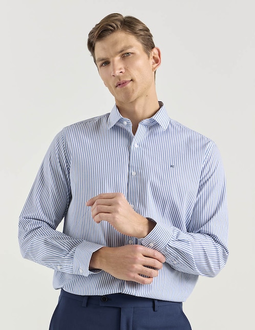 Camisa casual manga larga para hombre 1