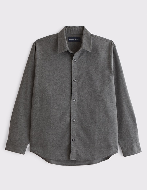 Camisa casual Abercrombie & Fitch de algodón manga larga para hombre