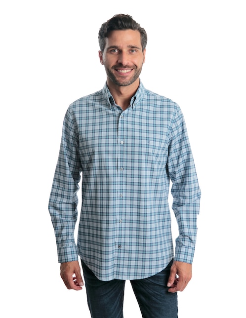 Camisa casual Kenneth Cole de algodón manga larga para hombre