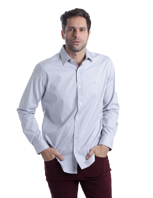 Camisa casual de algodón manga larga para hombre 1