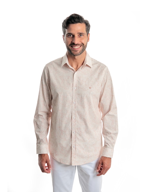 Camisa casual Kenneth Cole de algodón manga larga para hombre