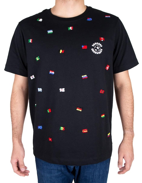 Playera Conffetti Mundial cuello redondo para hombre